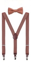 Men's Boys' Suspenders and Bow Tie Set Adjustable Y Back