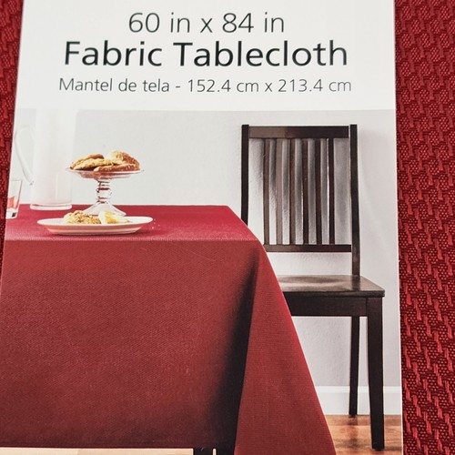 Red Sedona Fabric Tablecloth Kitchen Dining Room 60" x 84" Rectangle Mainstays - Picture 3 of 7