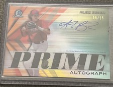 2019 Bowman Chrome Signatures Prime Orange Refractor ALEC BOHM /25 Phillies