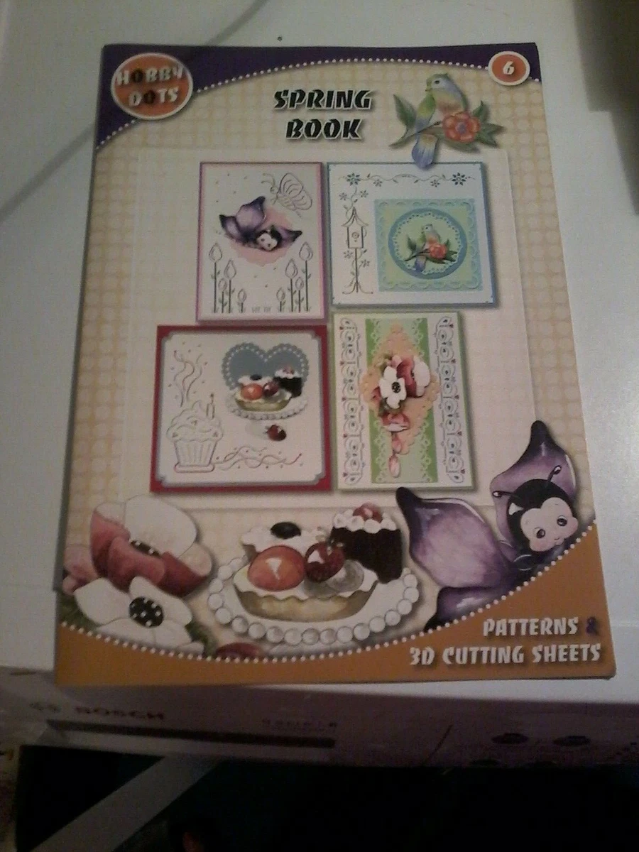 LIBRO DE PRIMAVERA HOBBY DOTS PARA SCRAPBOOKING Nº 6/ PATRONES Y HOJAS DE CORTE 3D NUEVO