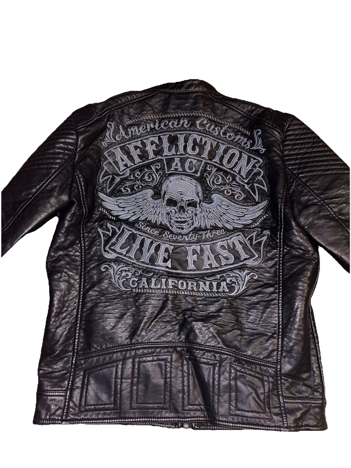 Affliction Negro abrigos, chaquetas y chalecos para hombres
