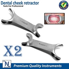 X2 Dental Stainless Steel Mouth Opener Metal Cheek Lip Retractor Double-Head