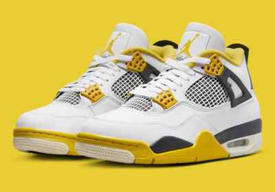Nike Air Jordan 4 Retro Vivid Sulfur Women's Size 12 Men's Size 10.5. AQ9129-101