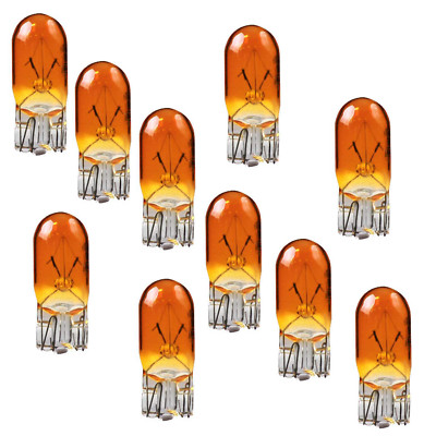 10 Stück 12V 5W W2,1x9,5d WY5W Amber Glühlampe Autolampe Glassockellampe  A28w
