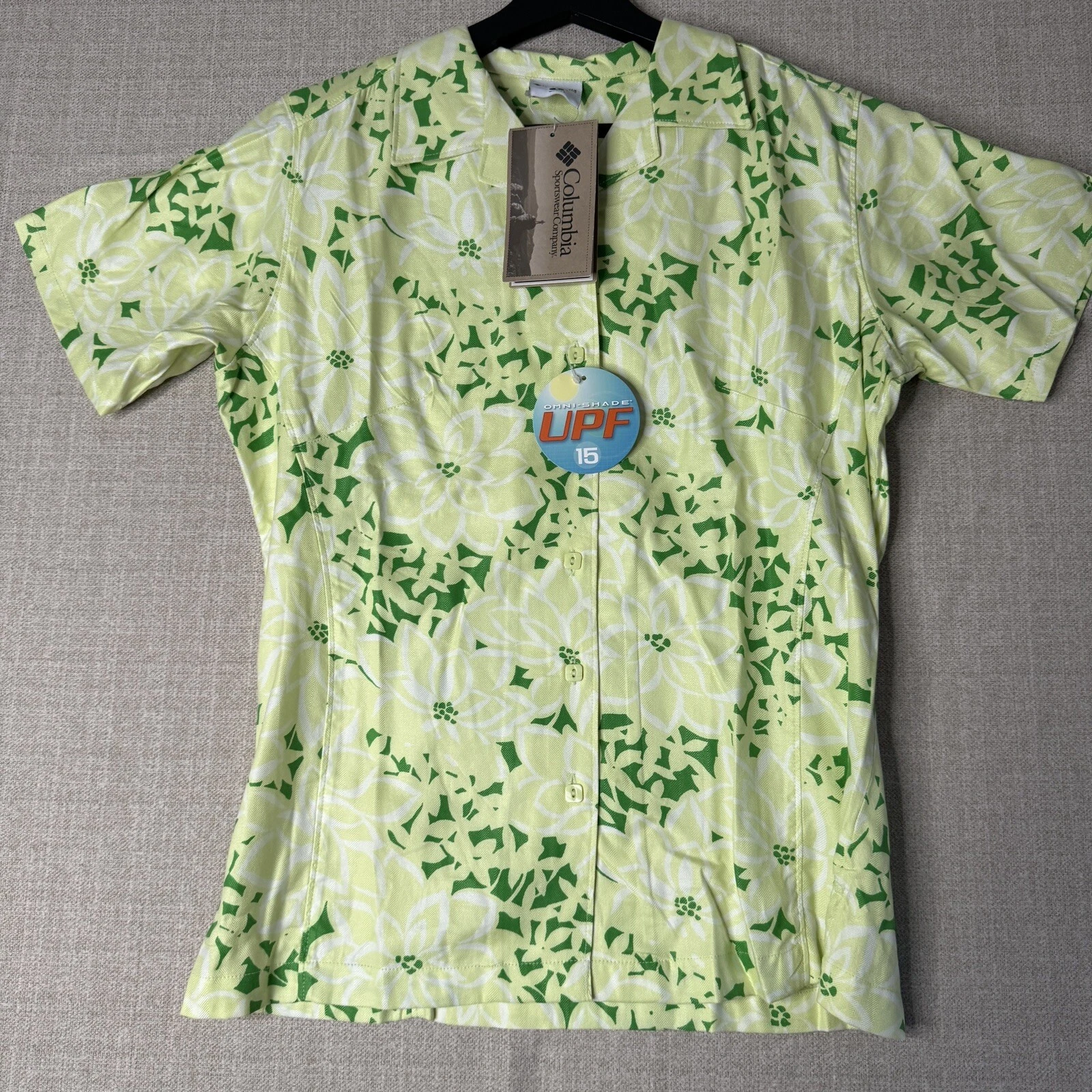 New Columbia Omni-Shade Shirt Hiking Outdoor Womens Small UPF 15 Sun Protection