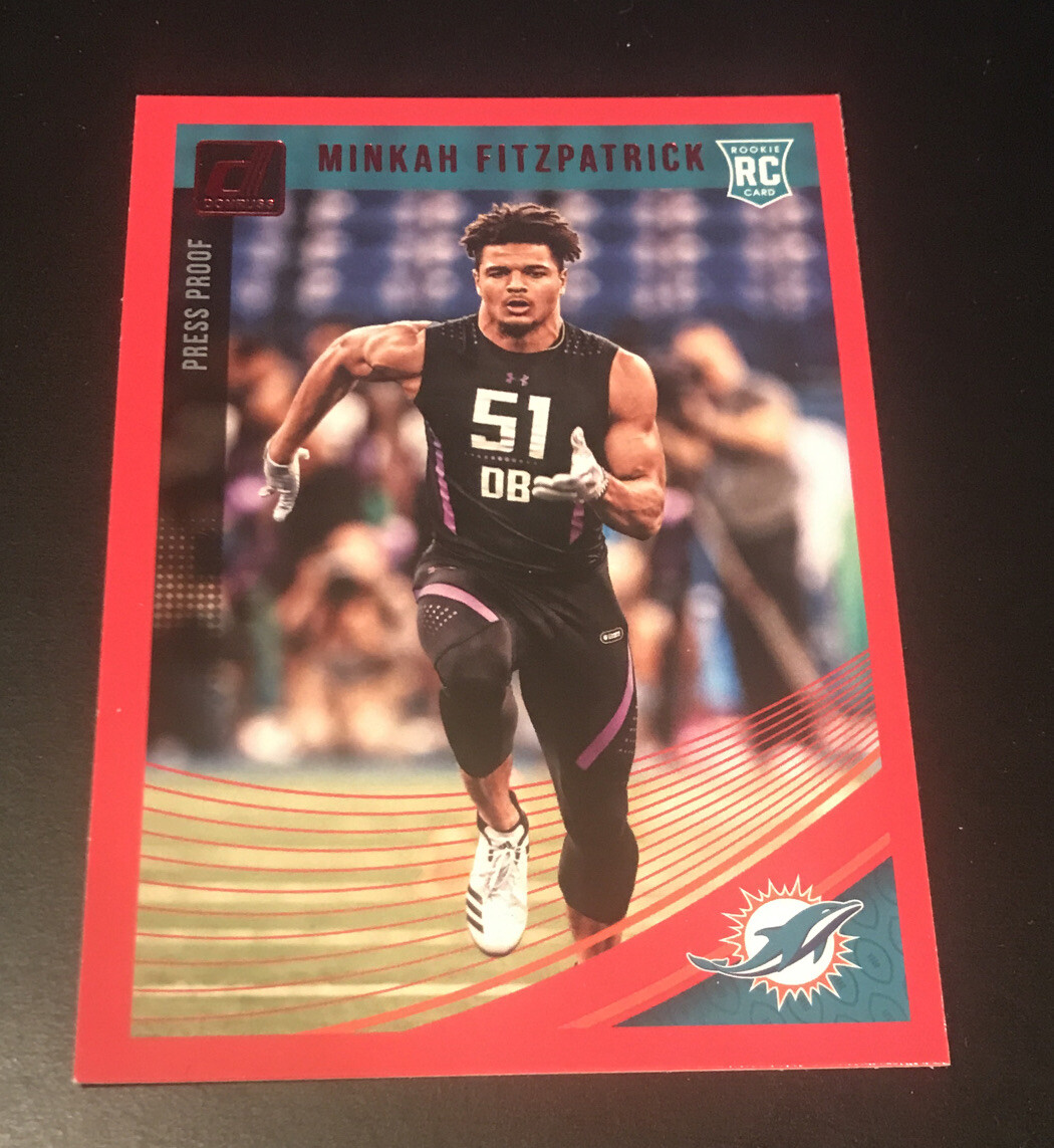 2018 Donruss Press Proof Red #353 Minkah Fitzpatrick Dolphins Rookie
