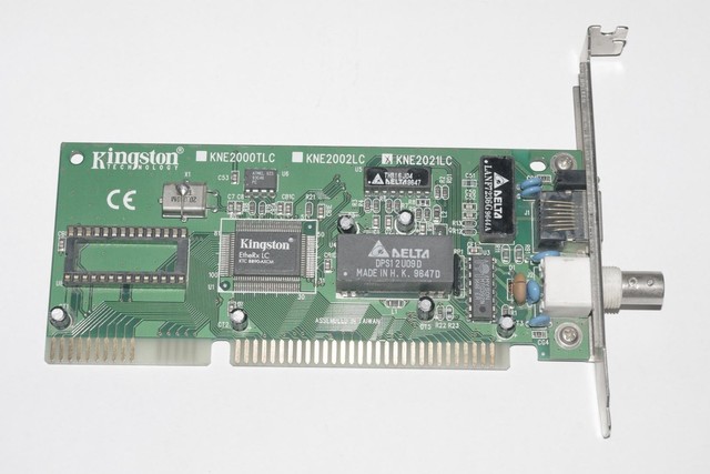 KNE2021LC Kingston Ethernet ISA RJ45 BNC ETHER Network Adapter LAN Card NIC