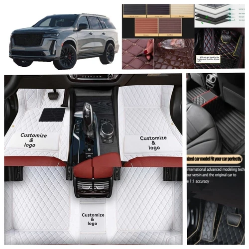 For Cadillac Eslacade 2002-2020 Car Floor Mats Custom PU Leather Auto Carpets - Imagen 43 de 44