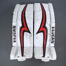 Vaughn Used Hockey Goalie Leg Pads Pro Stock New Jersey Devils NHL Kinkaid