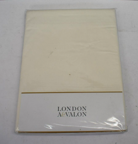 London & Avalon Heritage Collection Flat Sheet Ivory Trim Emperor 300cm x 320cm - Afbeelding 1 van 6