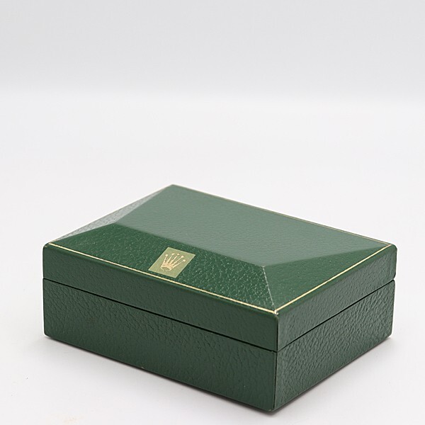 VINTAGE GENUINE ROLEX pyramid watch box case 10.00.1 wood green 250603011yA