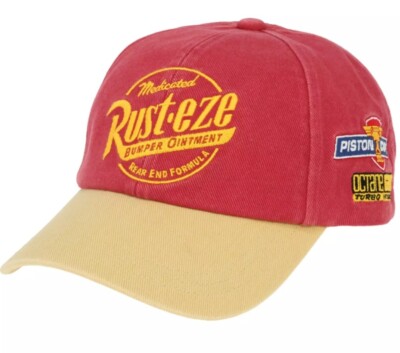 Japan Tokyo Disney Resort Hat Cap Lightning McQueen Cars Ears RED