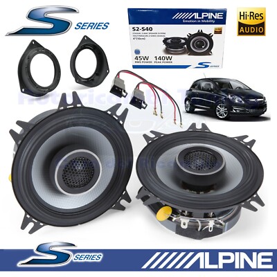 ALPINE S2-S40 2-Wege Koaxial-Hecklautsprecher 100mm 140W für OPEL CORSA D