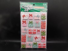 Creative Life christmas crafts Patterned Present 3D stickers 20pc
