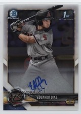 2018 Bowman Chrome Prospect Eduardo Diaz #BCPA-ED Auto 1q0o
