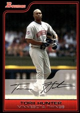 Torii Hunter 2006 Bowman #118 Twins MLB READ FREE SHIPPING AutographDen