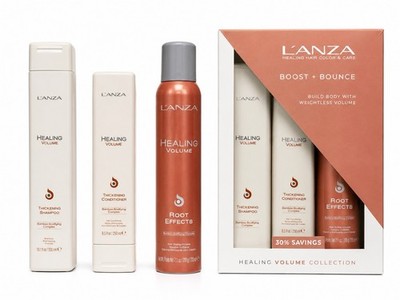 L ANZA Healing Volume Collection Kit Shampoo Conditioner Root Effects Set