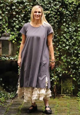 Privatsachen - Lagenlook TUNIKA KLEID DERMIST Gr 42 bis 50 - muskat