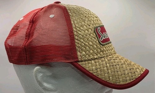 Sandals St Lucia 25th Anniversary Woven Straw Trucker Hat Snapback Cap Mesh - Picture 3 of 9