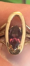 Amethyst 18kt Heavy Gold Electroplated Women’s Ring Size 7