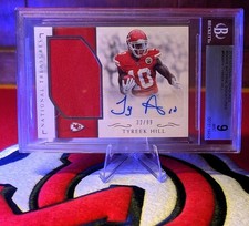 TYREEK HILL 2016 NT ROOKIE AUTO PATCH /99 BGS 9 AUTO 10 💎 ALL-DECADE FUTURE HOF
