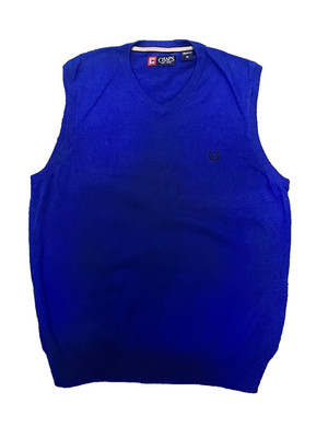 Chaps by Ralph Lauren Pullunder   Blau   Größe M   V-Ausschnitt   100% Baumwolle