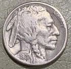 1920s Buffalo nickel excellent original VF condition coin, 2/3 horn, well-struck