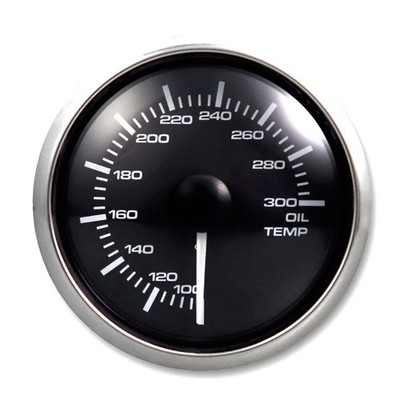 MGS 52mm 2-1/16'' Electrical Oil Temperature Gauge 100 ~ 300 °F White & Amber LED