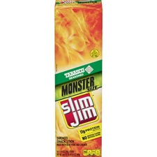 Slim Jim Monster Tabasco Flavored Smoked Meat Snack Sticks, 1.94 Ounces,  128 Pe