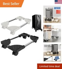 Adjustable Mobile CPU Stand Computer Tower Holder Rolling Caster Wheels PC Base
