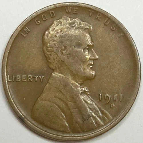 1911-D Lincoln Wheat Cent- VF+ (Lot#1)