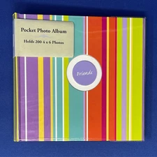 FRIENDS Pocket Photo Album Holds 200 qty 4"x6" Photos NOS