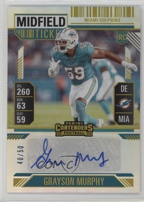 2024 Panini Contenders Midfield Ticket /50 Grayson Murphy Rookie Auto RC 8f7