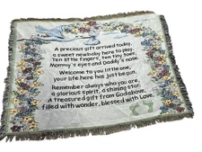 Baby Tapestry Wall Hanging Newborn Throw Blanket Nursery Décor Gift Boy Girl