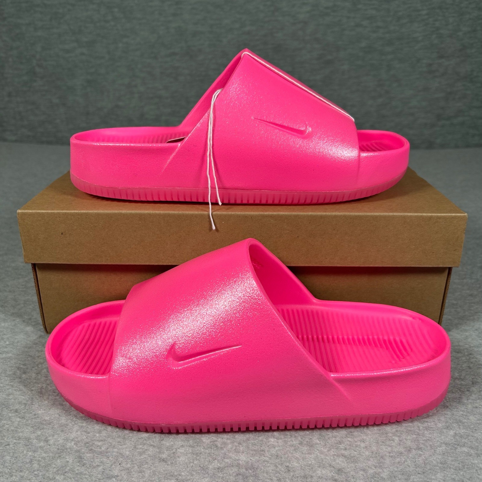 Nike Calm Slide Womens Size 10 Pink SE Hyper Pink Sandals Cushioned Comfort NEW