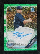 2019 Bowman Chrome Prospect Green Shimmer Refractor 63/99 Brock Burke Auto 0w3