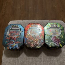 Pokemon TCG Ascended Heroes Tins Set 3 Mega Meganium Emboar Feraligater ex NEW S
