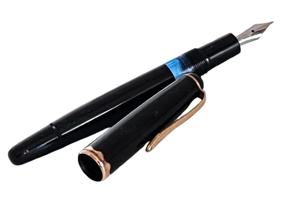 Pluma Estilográfica Montblanc Monte Rosa Original Acero Medio Sin Entintar Nueva en Caja Años 50 Foto 3 de 4