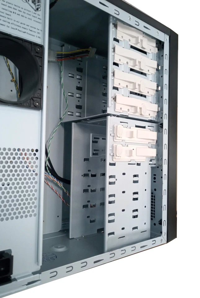 New Vintage Black AT chassis PC Case with 300W AT PSU P8 P9 connectors + 2 Fans - Image 4 of 4