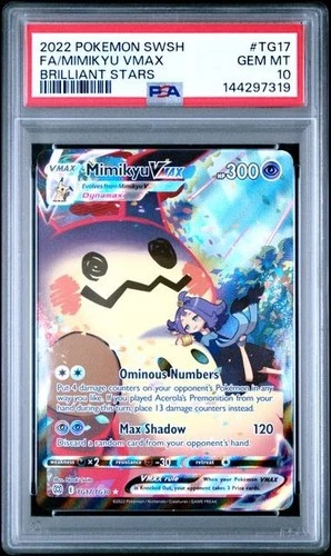 PSA 10 Mimikyu Vmax TG17/TG30 Pokemon Brilliant Stars Trainer Gallery