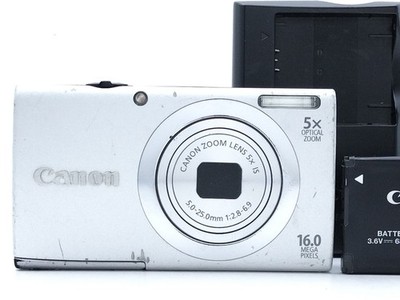 Canon PowerShot A2400 IS Silver 16.0MP 5x Zoom Compact Digital Camera from Japan
