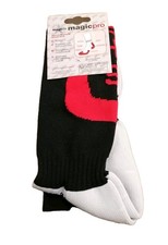Magic Fit Magic Pro Euro Professional Games Socks Black/Red Size 4-7  ~ BNWT! 
