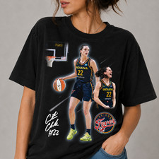 Caitlin Clark #22 Shirt Indiana Fever Basketball Player Collage Fan Gift Tee