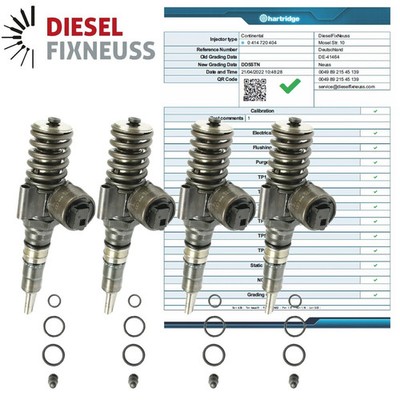 SET 4 x PD ELEMENT 03G130073G 2.0 TDi 103KW BKD BLB BVG BRF GENERALÜBERHOLT