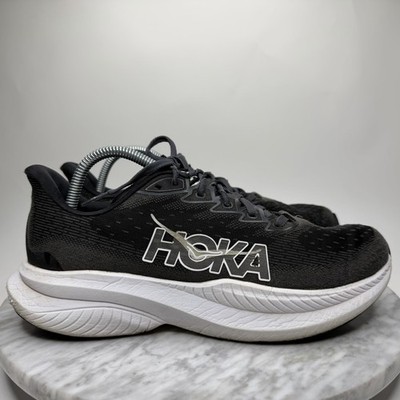 Hoka One One Mach 6 Black/White Running Shoe's Men's Size 9D 1147790BWHT