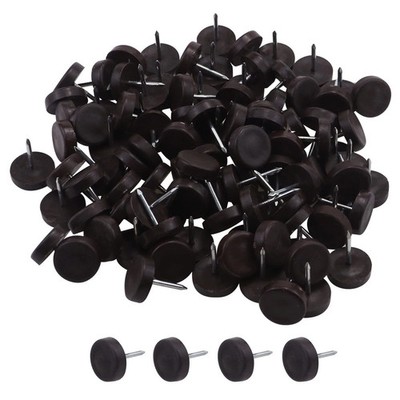 Antrader 100-Pack 5/8 Dia. Nylon Slider Glides Nail-on Furniture Table