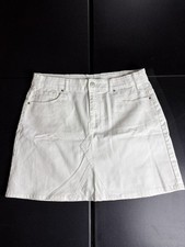 Wonder Nation Skort Girls 14-16 Plus White Denim A-Line Jean Mini Casual