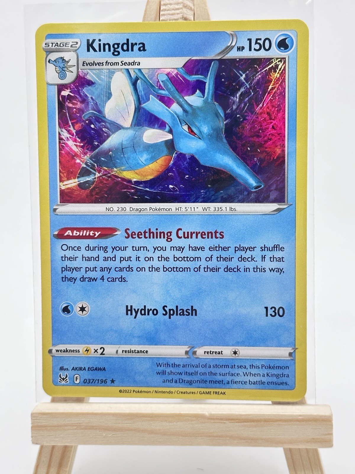 Kingdra [Holo] 37/196 Pokémon TCG Lost Origin 2022
