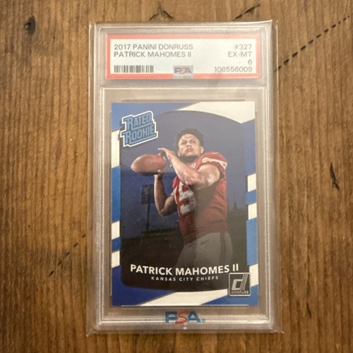 2017 Panini Donruss #327 Patrick Mahomes II Rated Rookie PSA 6