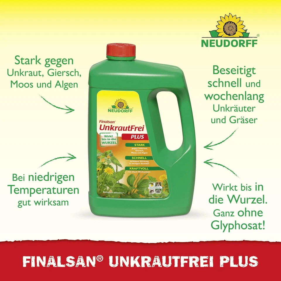 Neudorff Finalsan UnkrautFrei Plus 2,5L Konzentrat Unkrautvernichter Wurzel-Tief - Bild 2 von 4